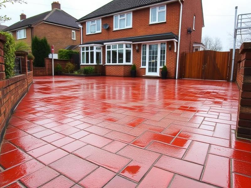 Freshly cleaned block paving driveway in Birmingham